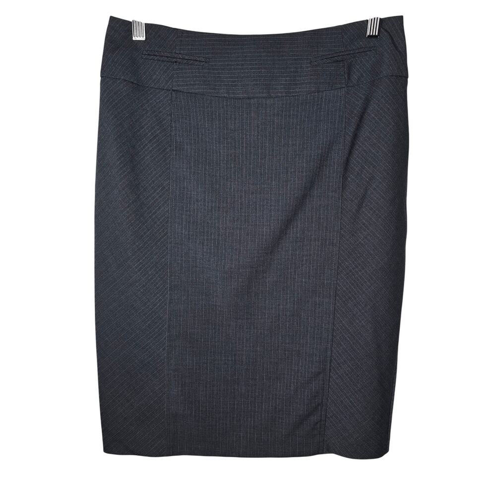 Dorothy Perkins Gray Pinstripe Pencil Skirt Size UK 10 / US Size 6